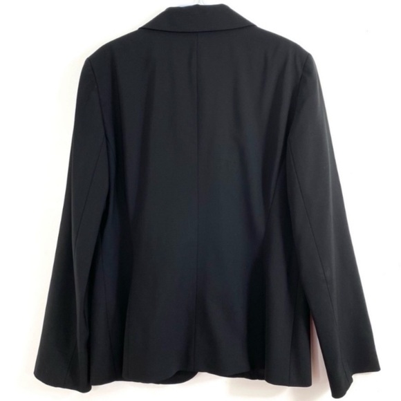 LAFAYETTE 148 New York Virgin Wool Blend Stretch Single Blazer in Black Size 10 - Picture 7 of 8